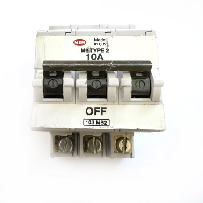 MEM Bill Memshield 1 103MB2 103MB 2T103 M9 10A 10 Amp 3 Pole Phase MCB Circuit Breaker Type 2